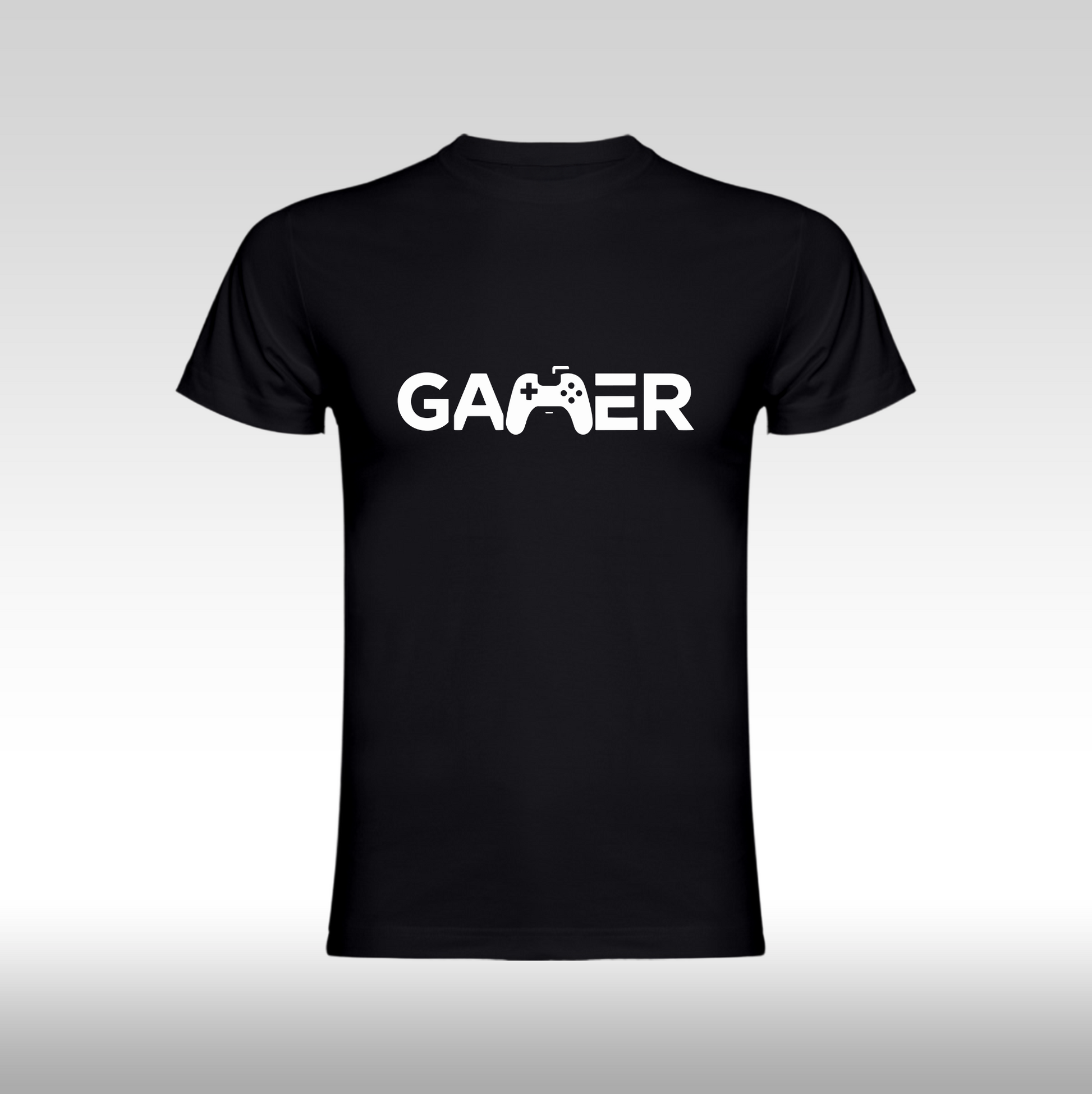 Tricou Negru personalizat bumbac Fata gaming "Console Gamer" streetwear
