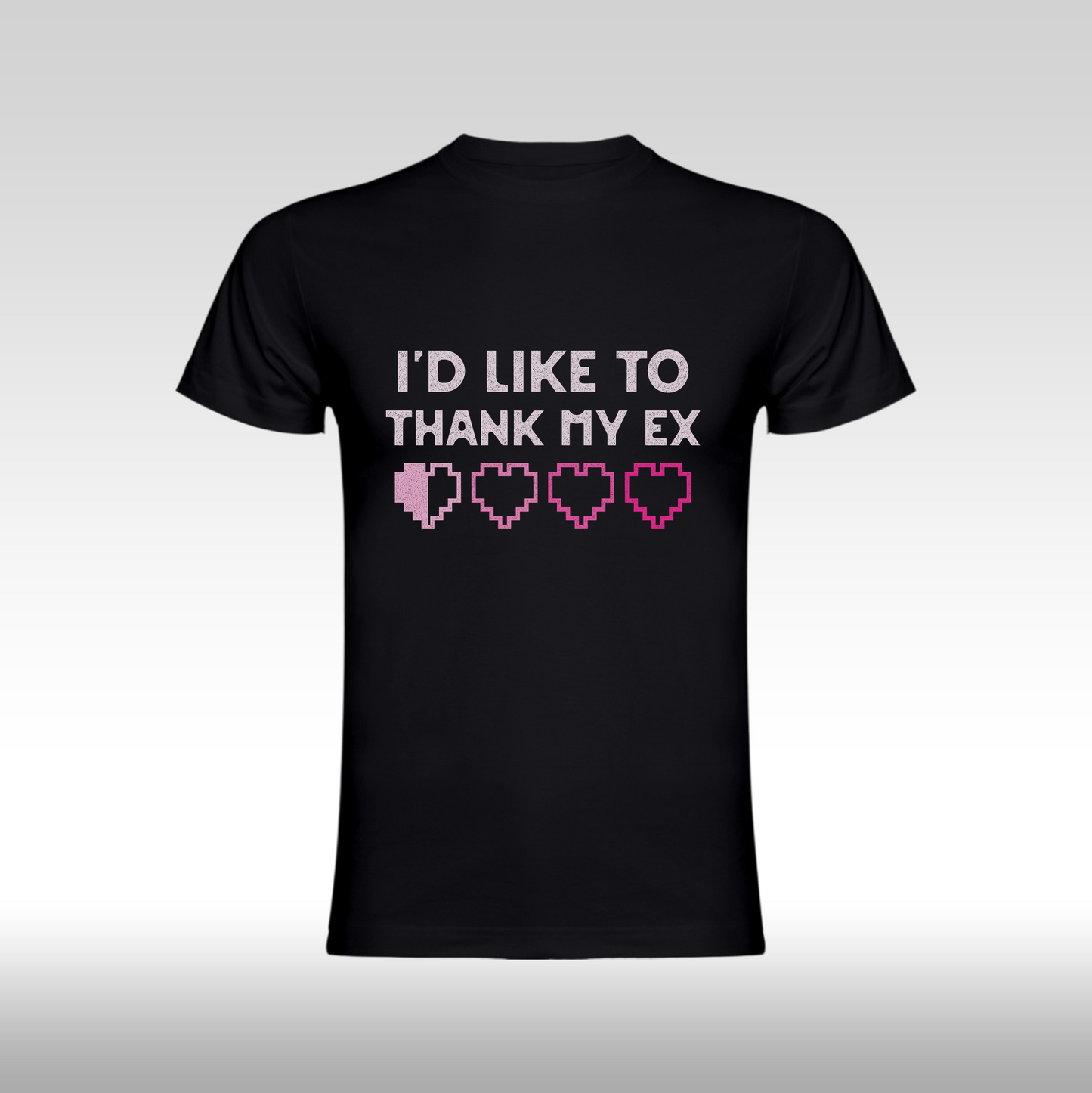 Tricou Negru personalizat bumbac Fata Dama relatie "I'd Like To Thank My Ex" streetwear
