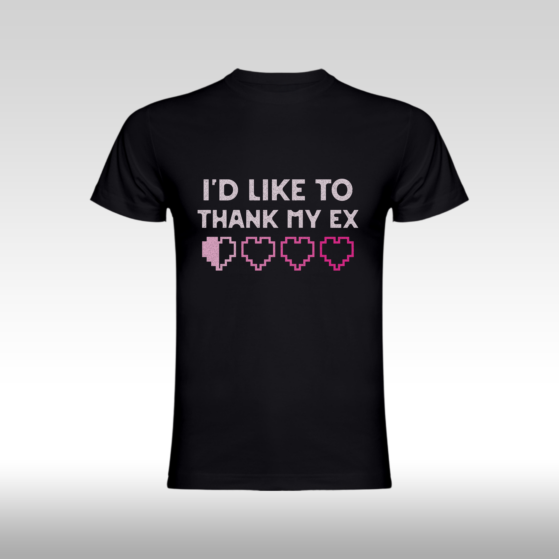 Tricou Negru personalizat bumbac Fata Dama relatie "I'd Like To Thank My Ex" streetwear
