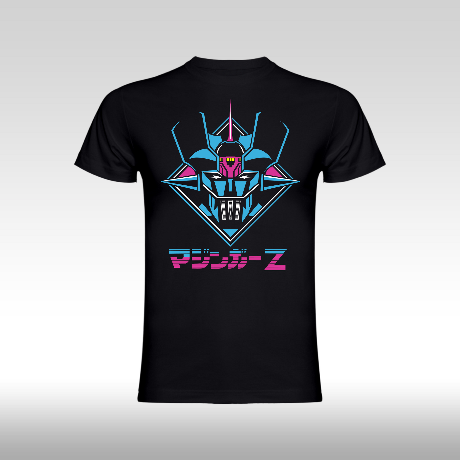 Tricou Negru personalizat bumbac anime "Mazinger Z" streetwear
