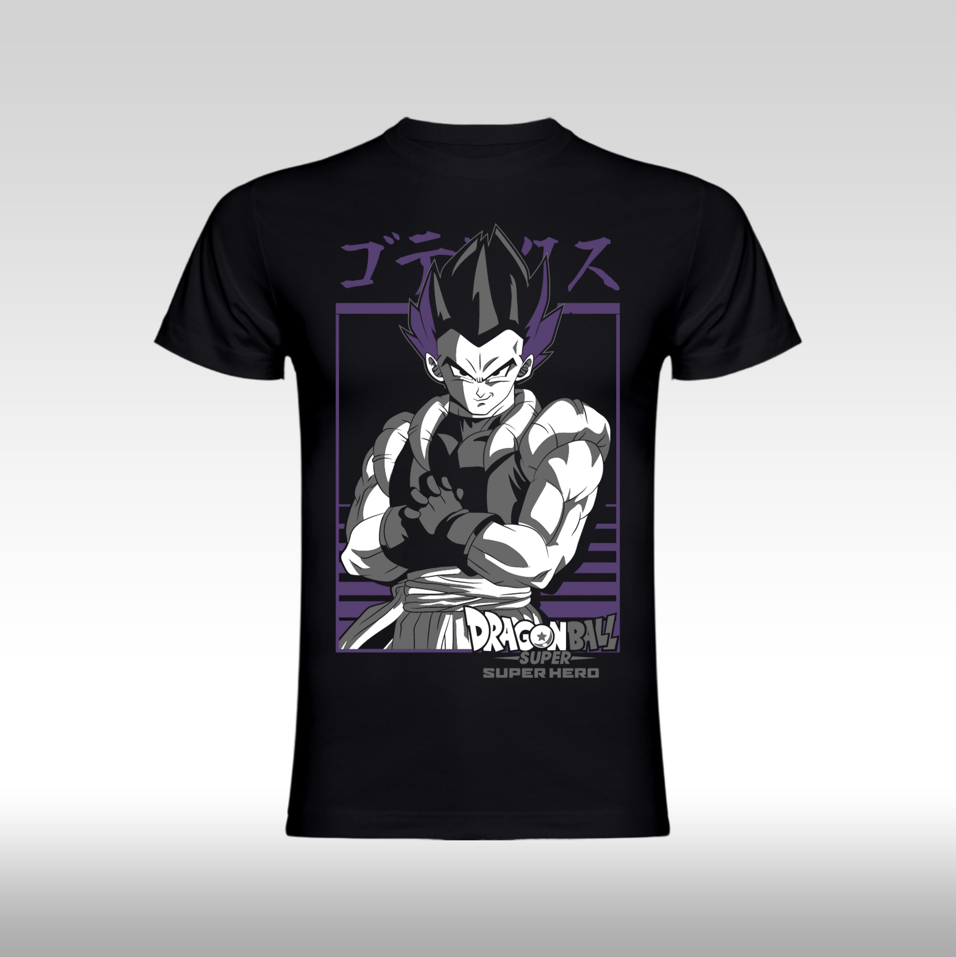 Tricou Negru personalizat bumbac anime "Dragon Ball Z: Gotenks" streetwear
