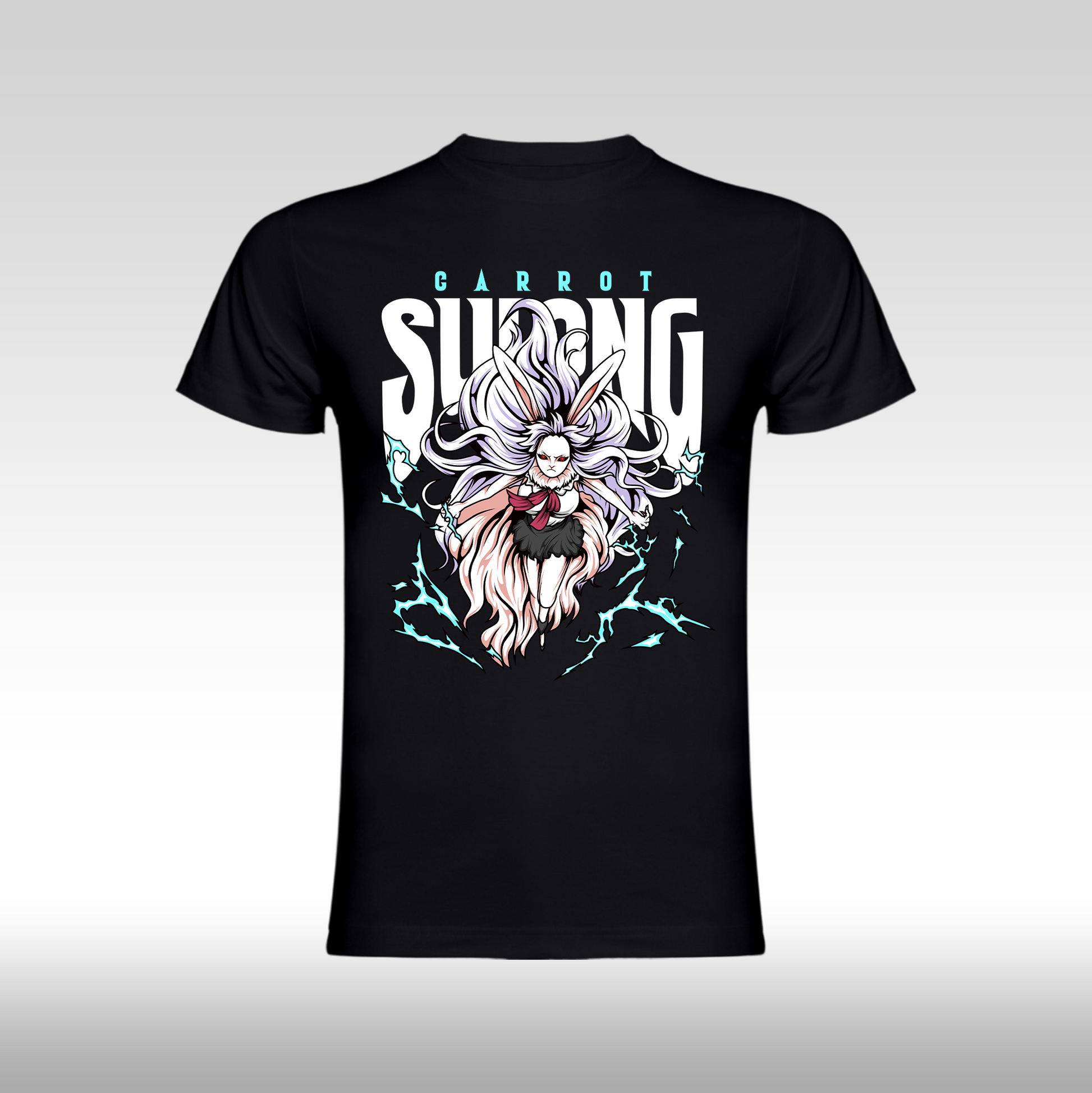 Tricou Negru personalizat bumbac  anime "One Piece Carrot Sulong" streetwear
