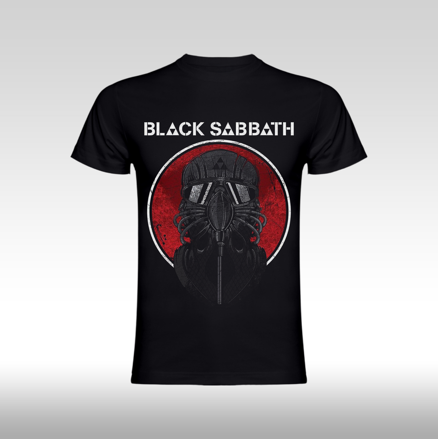 Tricou Negru personalizat bumbac rock "Black Sabbath" streetwear
