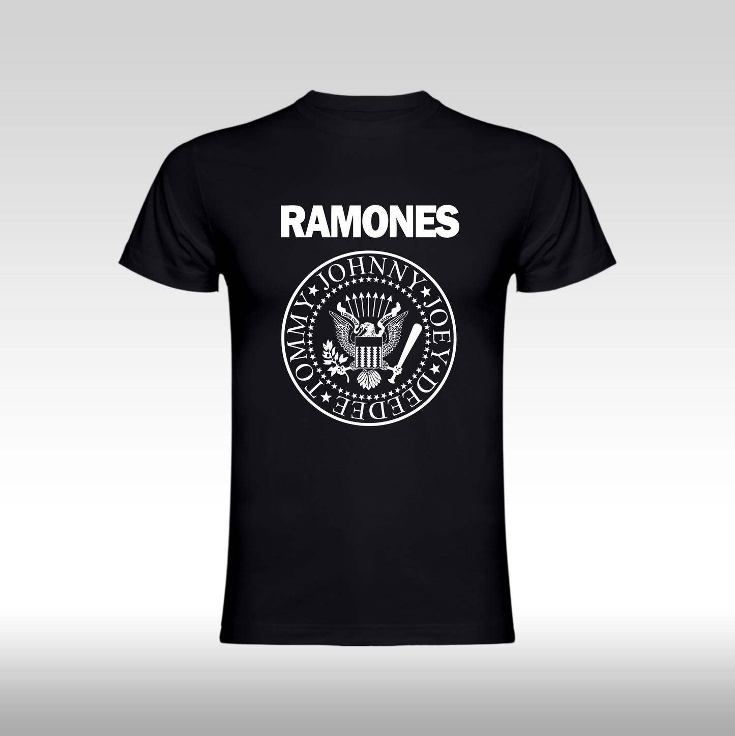 Tricou Negru personalizat bumbac urban "Ramones" streetwear
