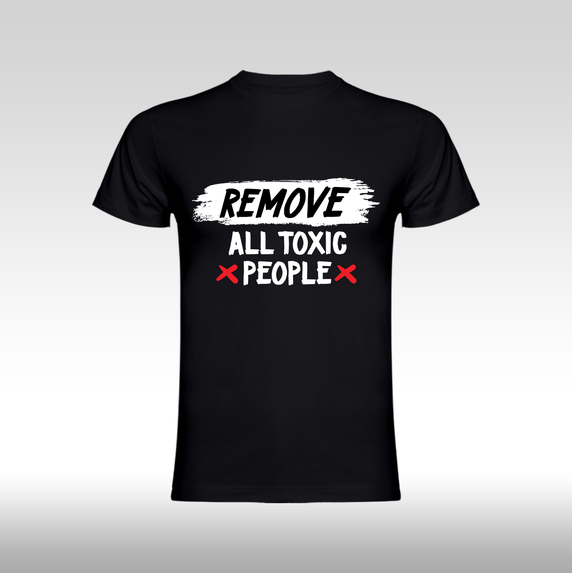 Tricou Negru personalizat bumbac urban "Remove All Toxic People" streetwear
