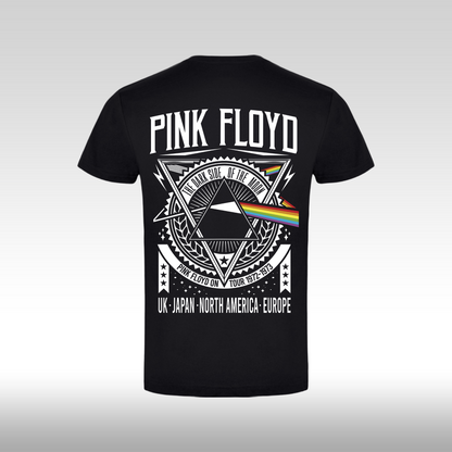Tricou Negru personalizat bumbac rock "Pink Floyd TheDark Side of The Moon" streetwear

