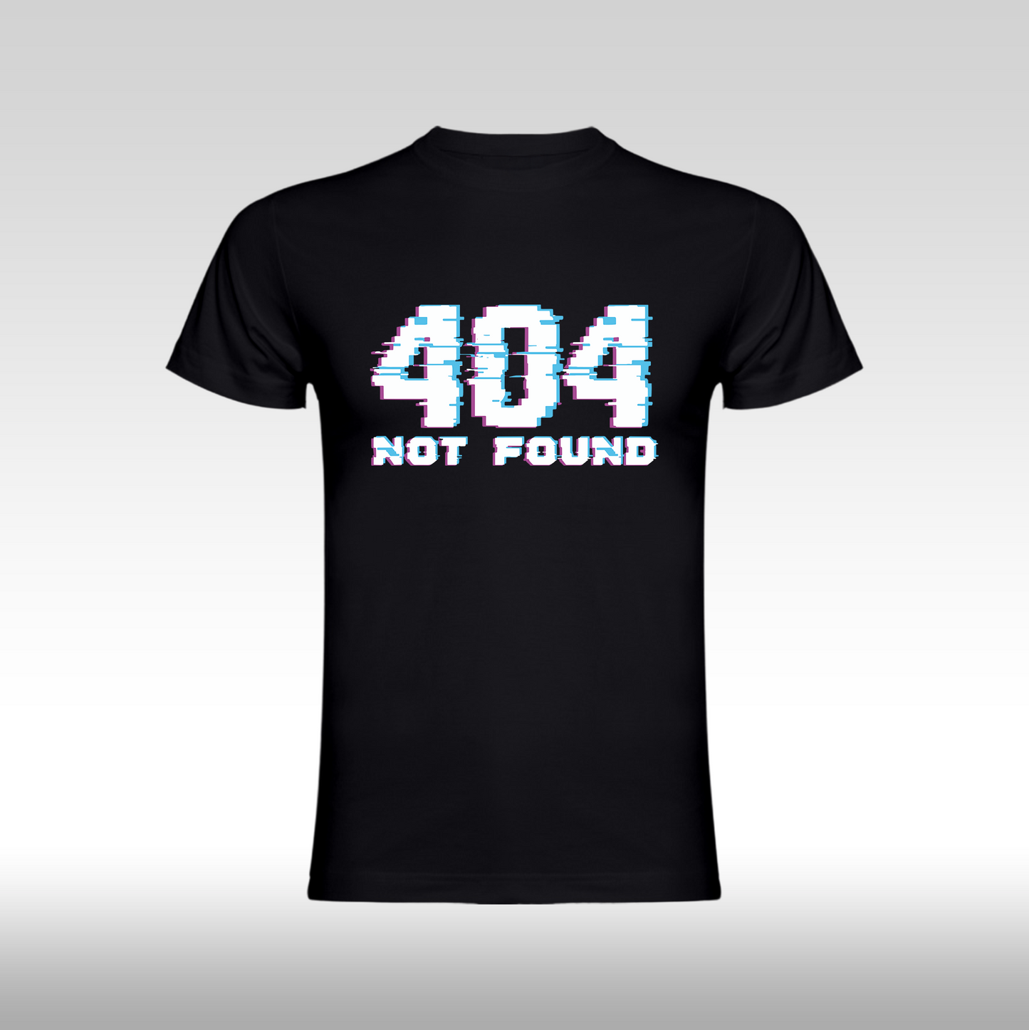 Tricou Negru personalizat bumbac Fata gaming "404 Not Found" streetwear
