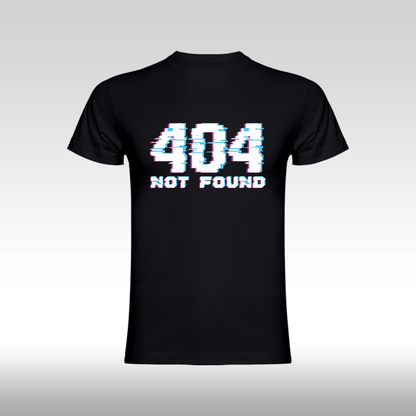 Tricou Negru personalizat bumbac Fata gaming "404 Not Found" streetwear
