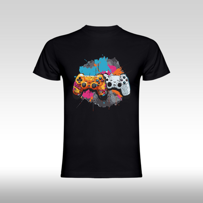 Tricou Negru personalizat bumbac Fata gaming "Console Gaming" streetwear
