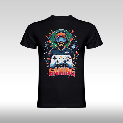 Tricou Negru personalizat bumbac Fata gaming "Gaming Pro" streetwear

