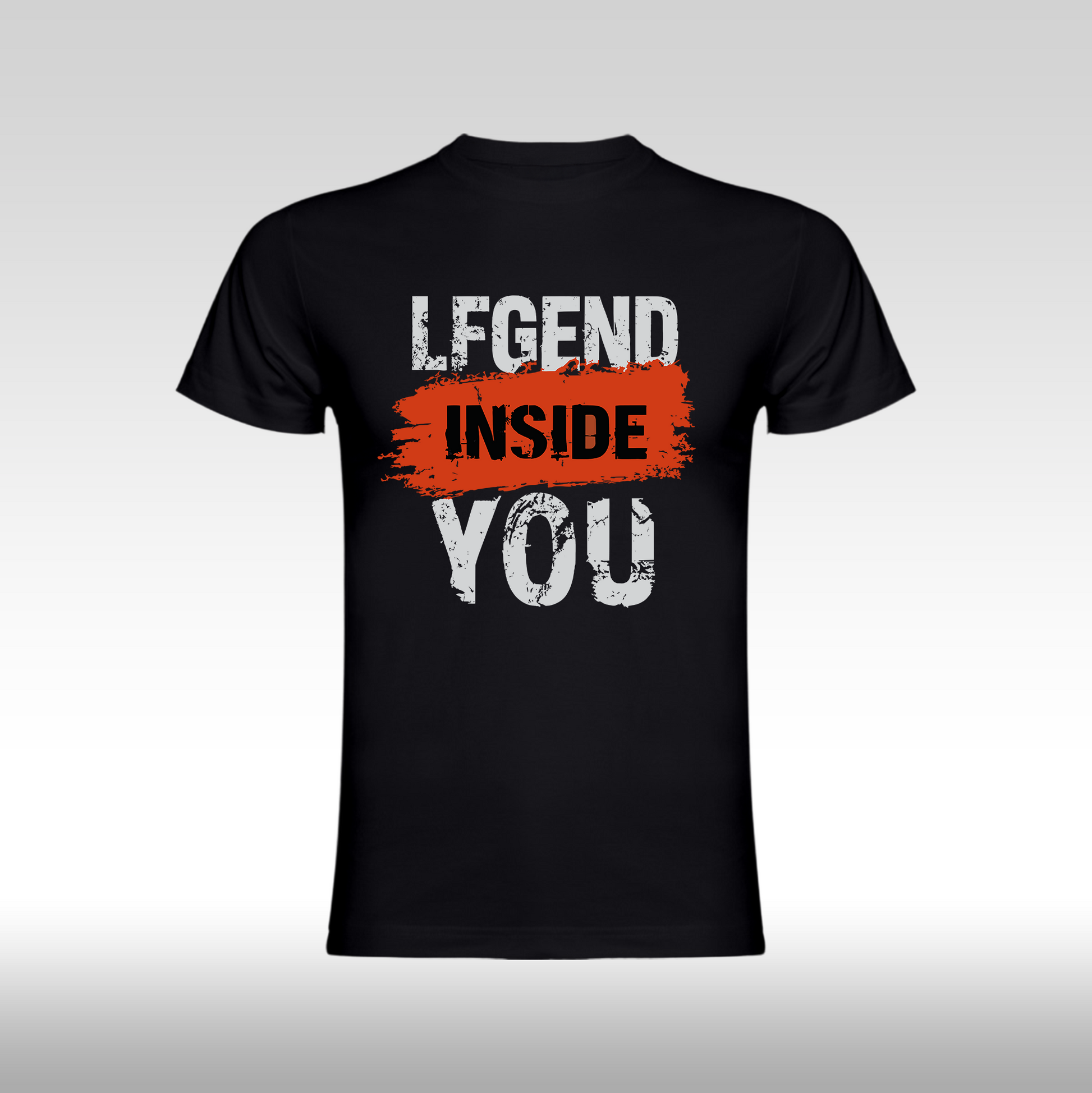 Tricou Negru personalizat bumbac Fata gaming "Legend Inside You" streetwear
