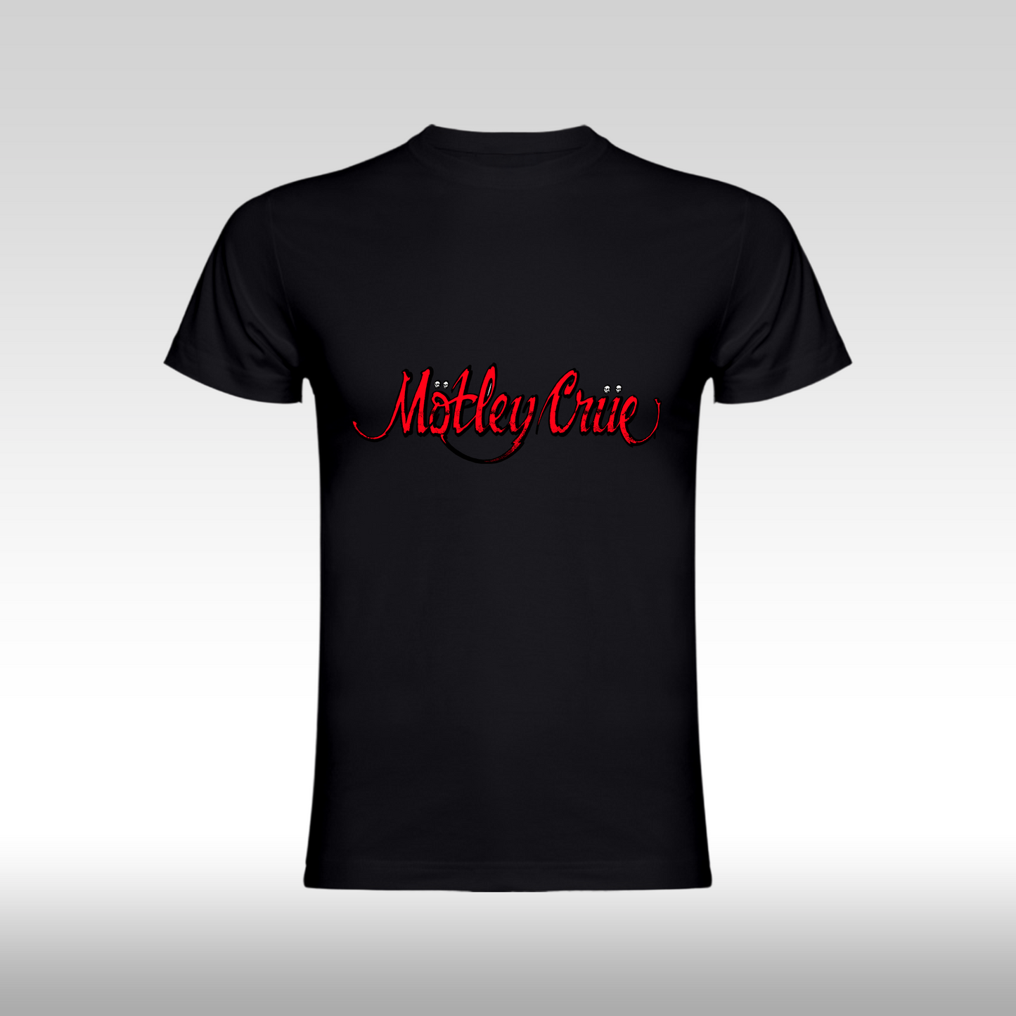 Tricou Negru personalizat bumbac Fata rock "Motley Crue Funko" streetwear
