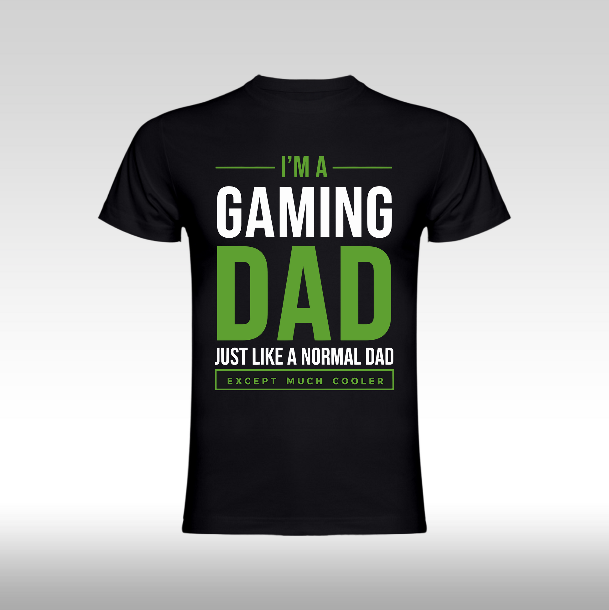 Tricou Negru personalizat bumbac Fata tata "Gaming Dad" streetwear
