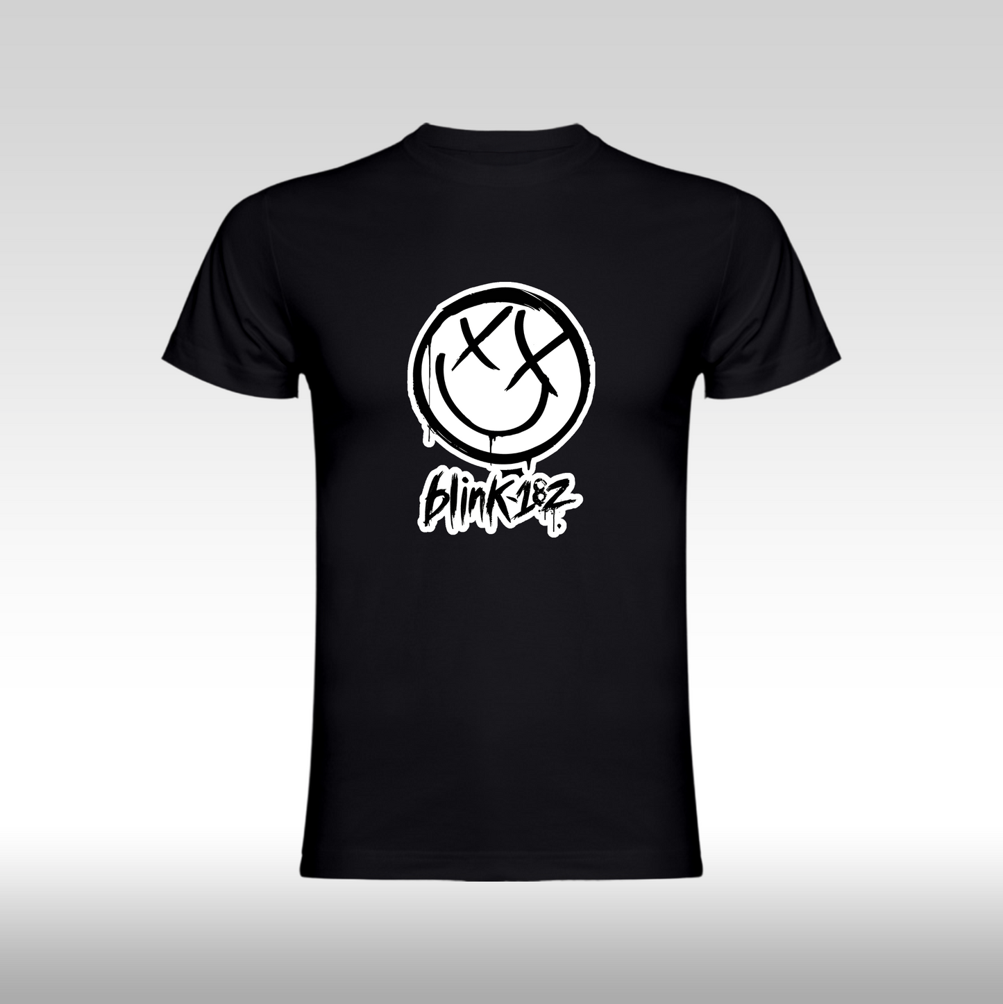 Tricou Negru personalizat bumbac Fata urban "Blink 182 The All-American Rejects" streetwear
