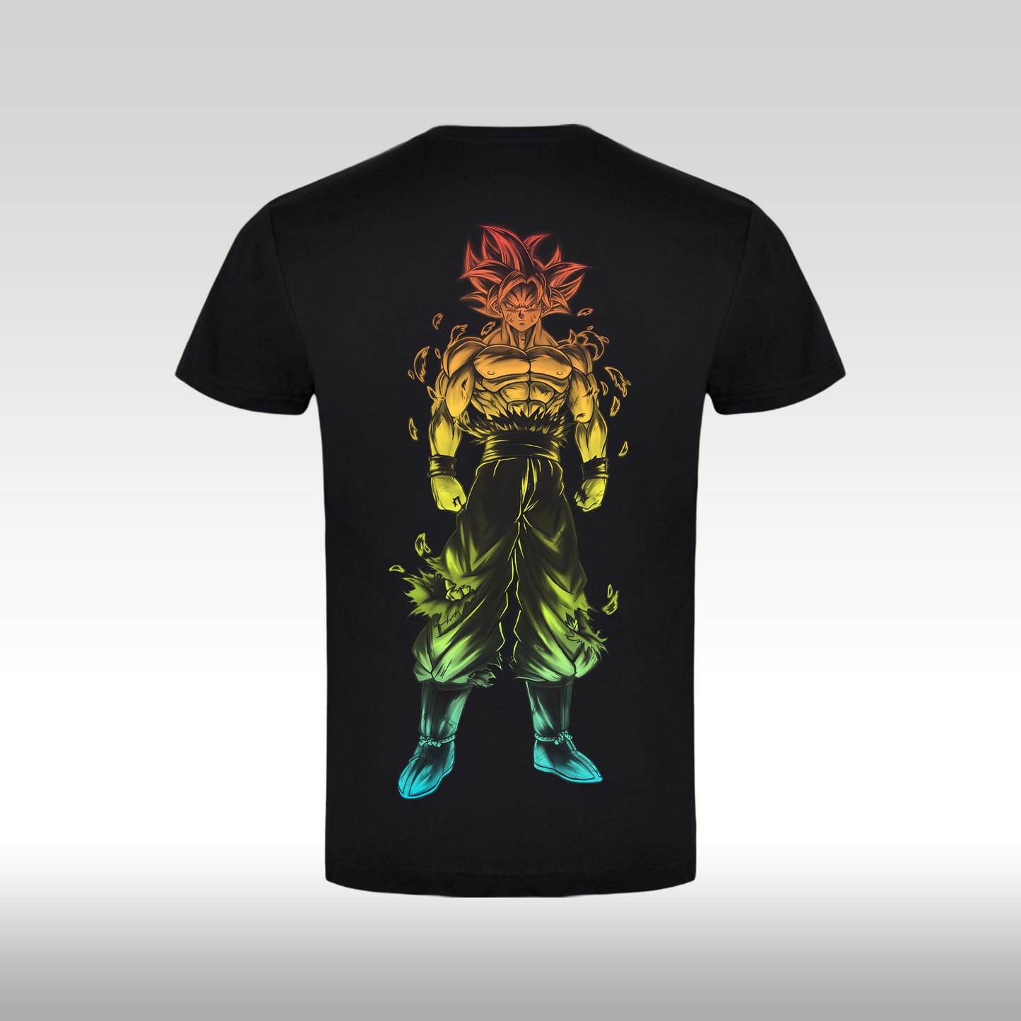 Tricou Negru personalizat bumbac Spate anime "Legendary Goku" streetwear