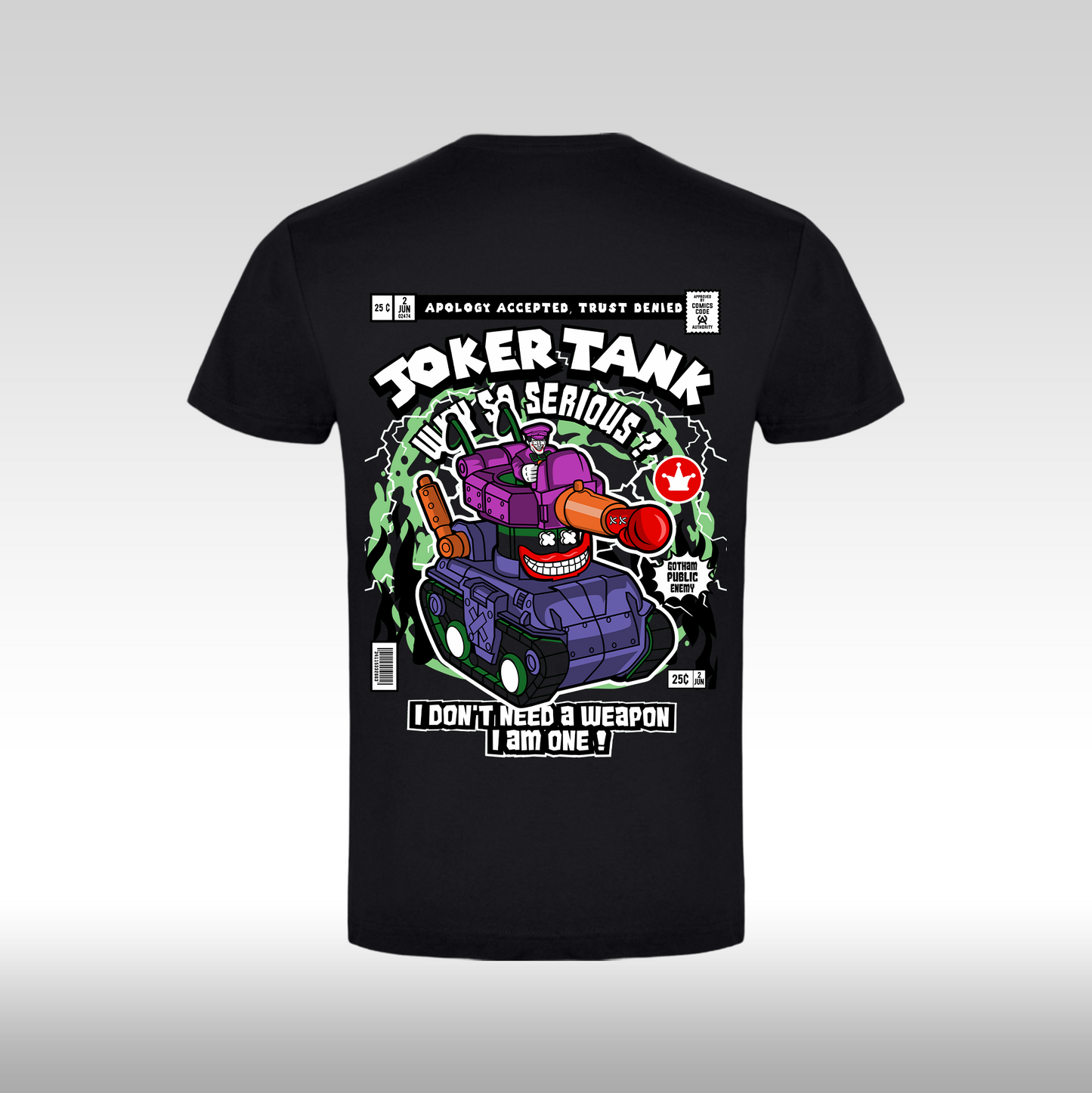 Tricou Negru personalizat bumbac Spate batman "The Joker Tank Funko" streetwear
