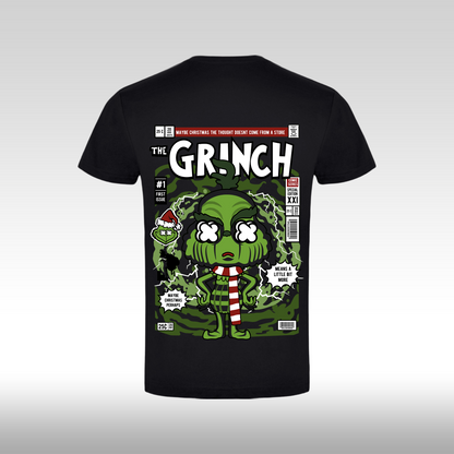 Tricou Negru personalizat bumbac spate craciun "Grinch Funko" streetwear
