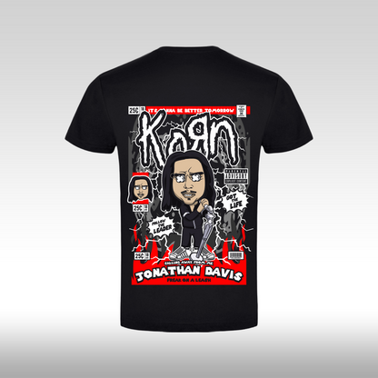 Tricou Negru personalizat bumbac Spate rock "Korn Funko" streetwear
