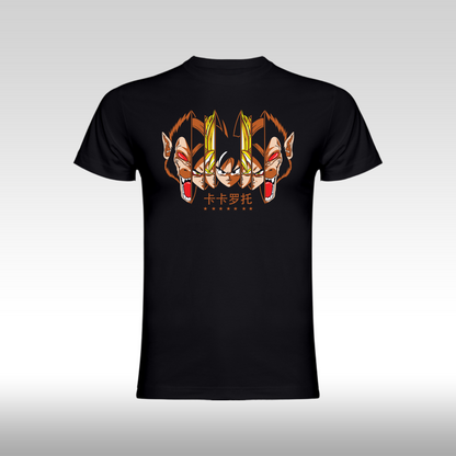 Tricou Negru personalizat bumbac anime "Goku Evolution" streetwear
