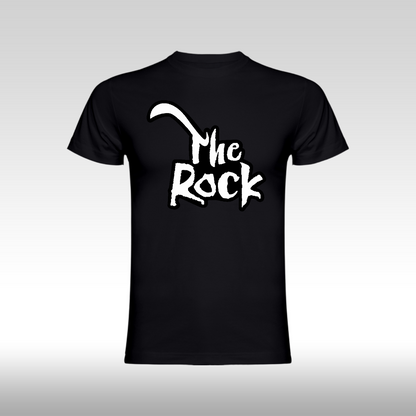 Tricou Negru personalizat bumbac fata dwayne "The Rock Funko" streetwear