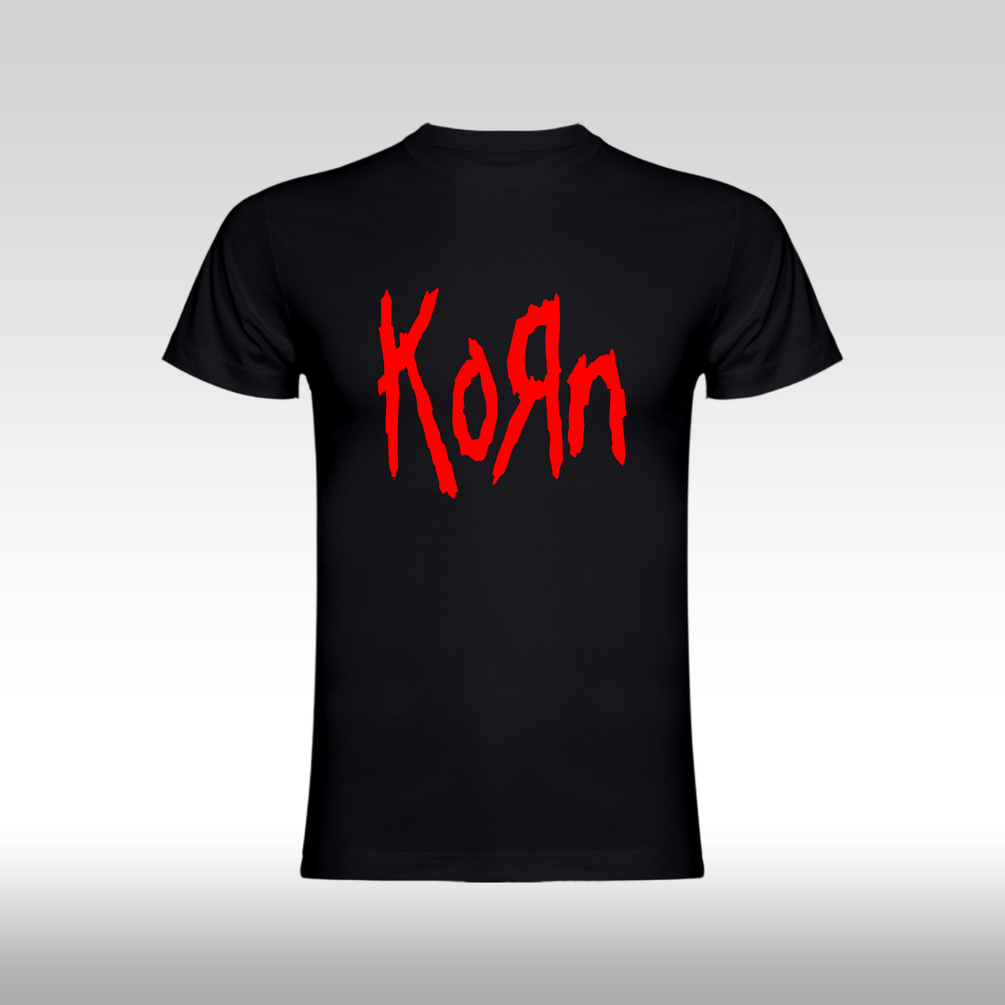 Tricou Negru personalizat bumbac fata rock "Korn Funko" streetwear

