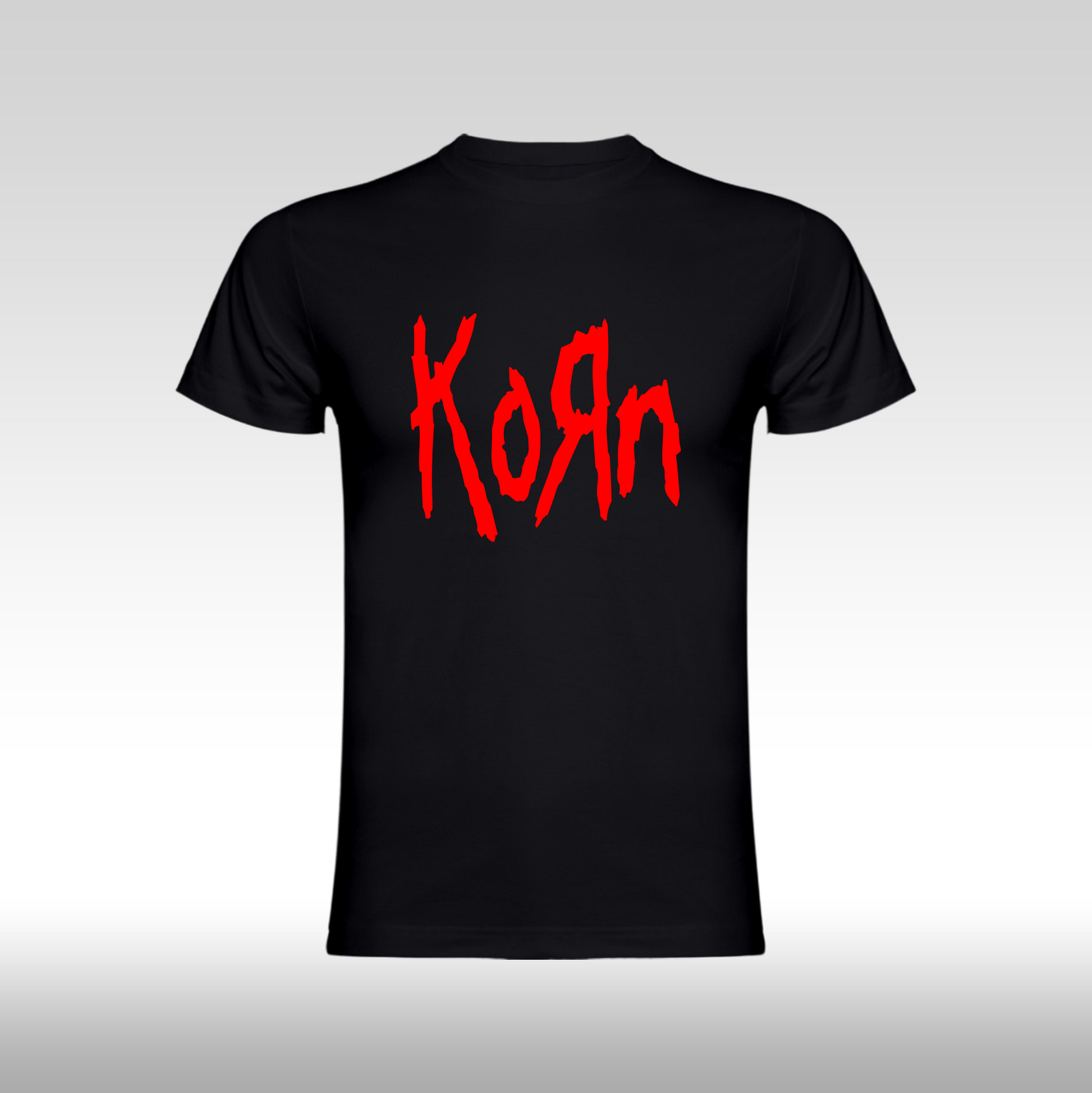 Tricou Negru personalizat bumbac fata rock "Korn Funko" streetwear
