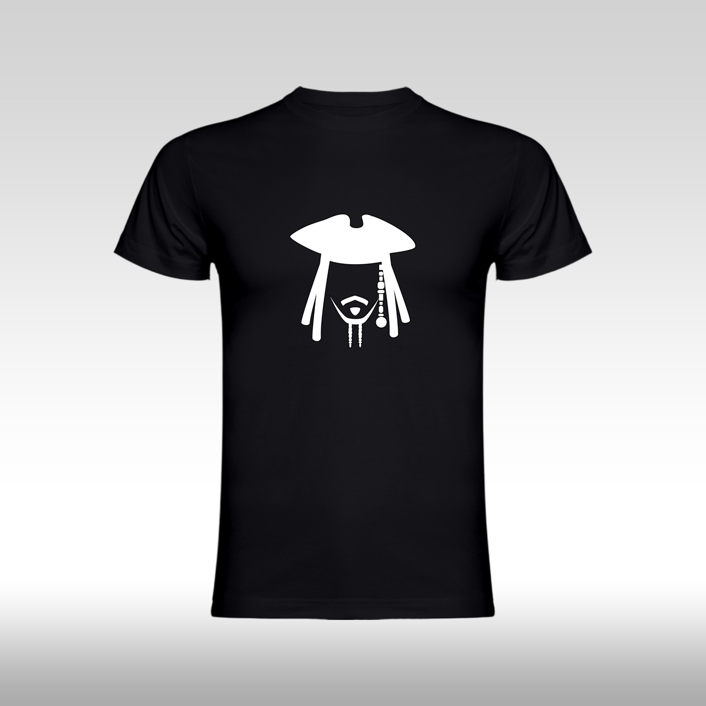 Tricou Negru personalizat bumbac pirat "Pirates of the Caribbean" streetwear
