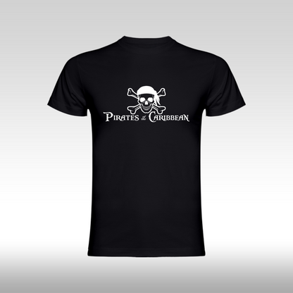 Tricou Negru personalizat bumbac Spate pirates "David Jones" streetwear
