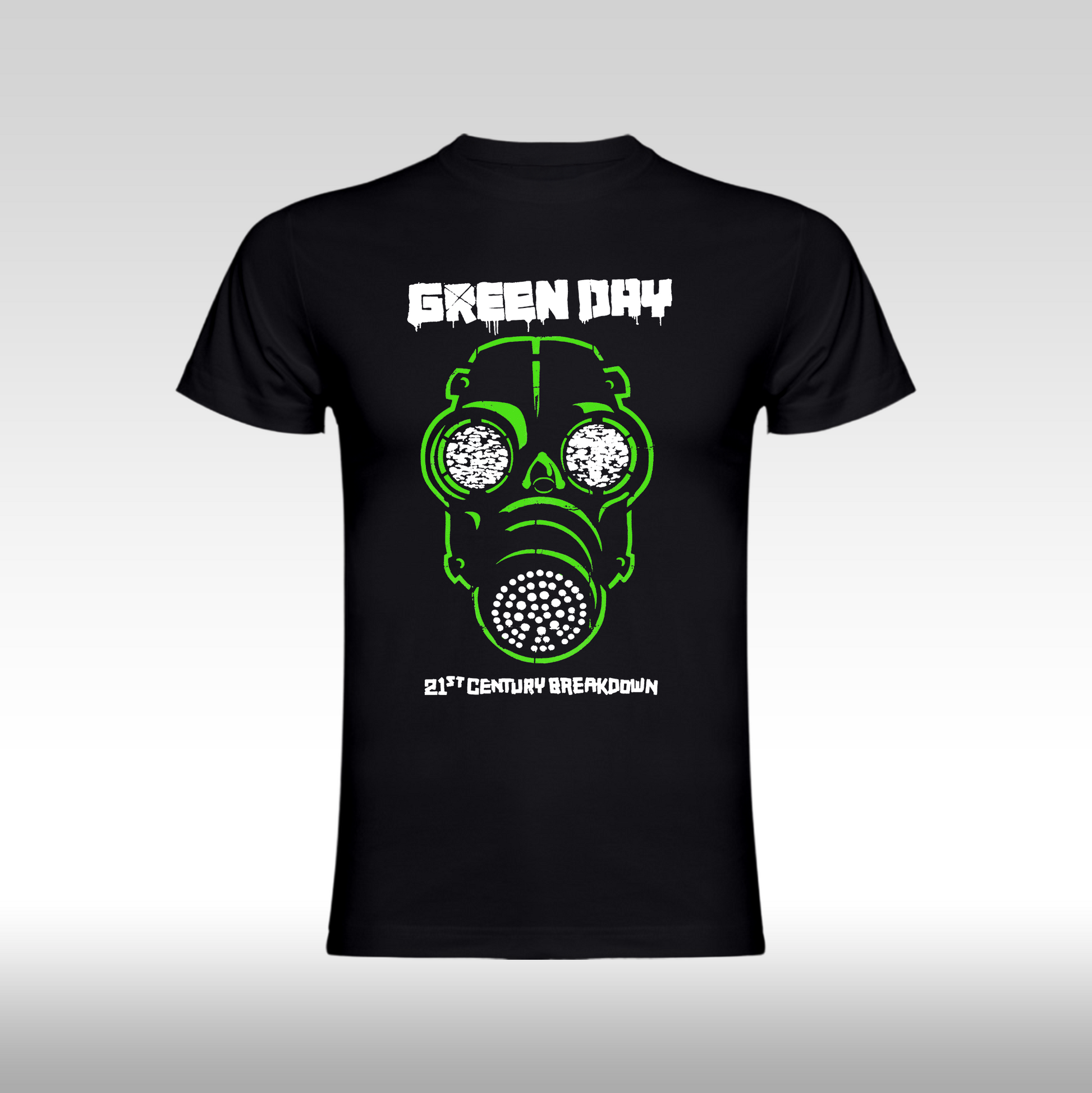 Tricou Negru personalizat bumbac urban "Green Day" streetwear

