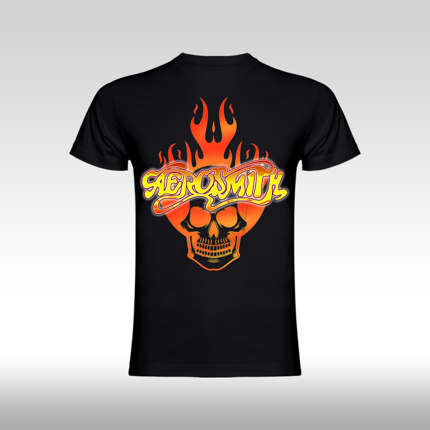 Tricou Negru personalizat bumbac rock "Aerosmith" streetwear
