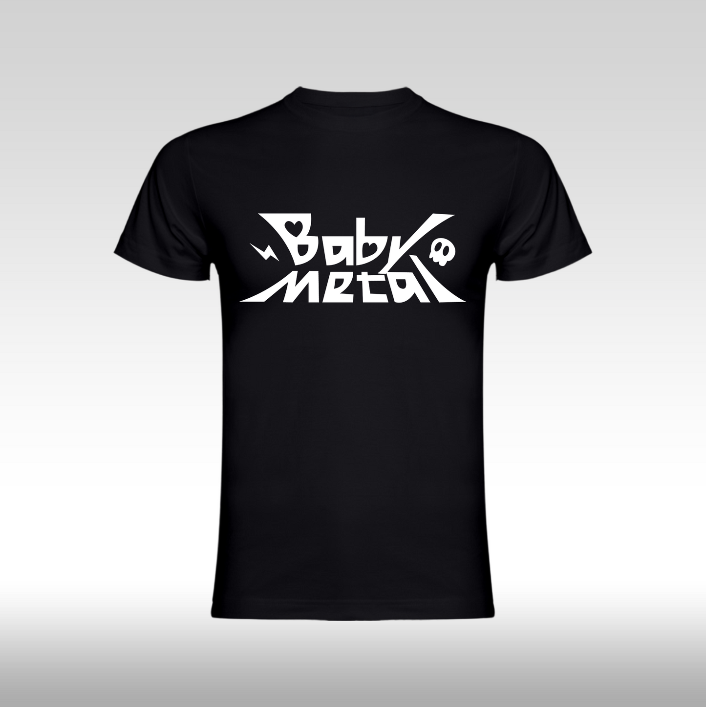 Tricou Negru personalizat bumbac rock "Baby Metal" streetwear
