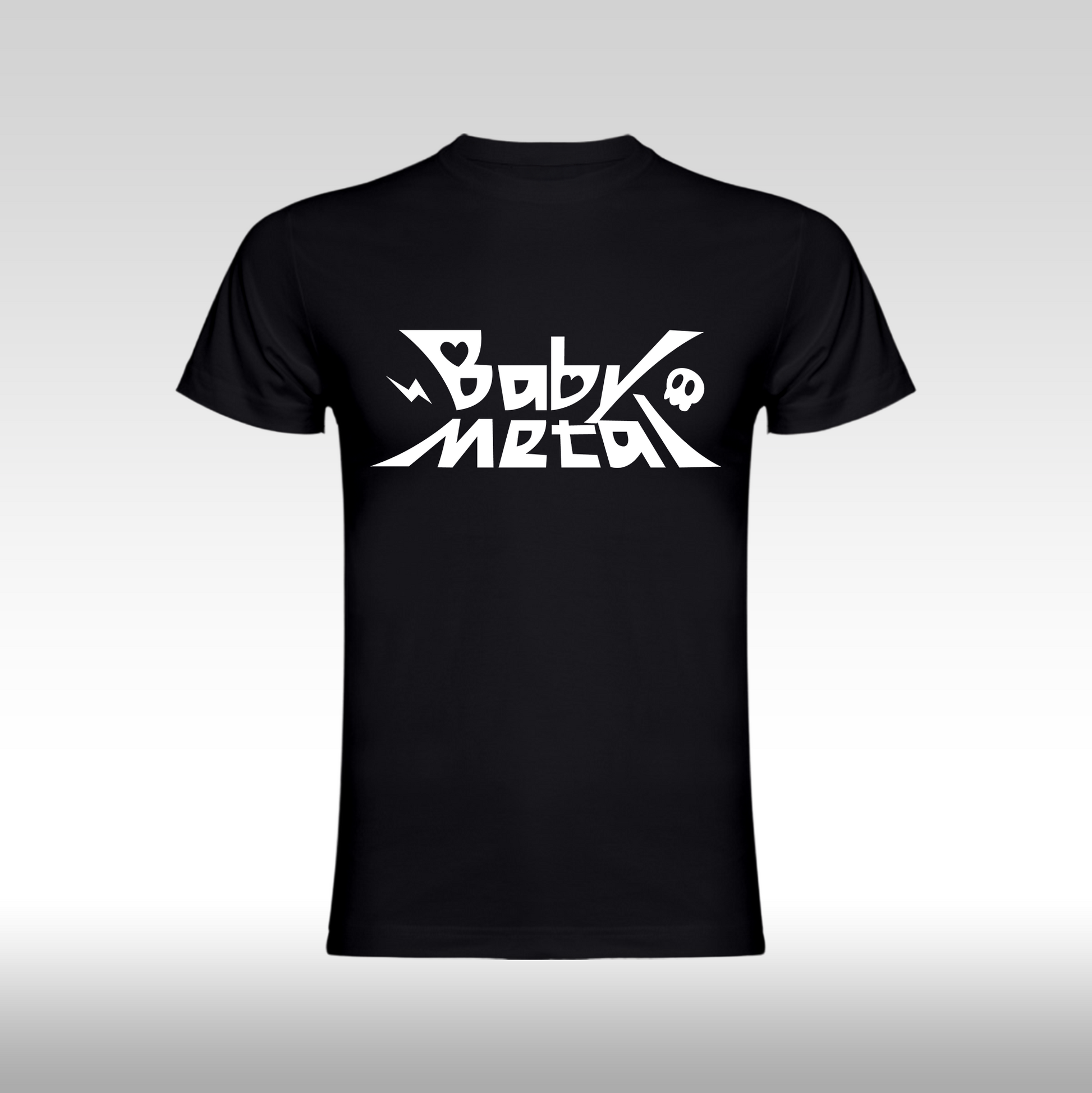 Tricou Negru personalizat bumbac rock "Baby Metal" streetwear
