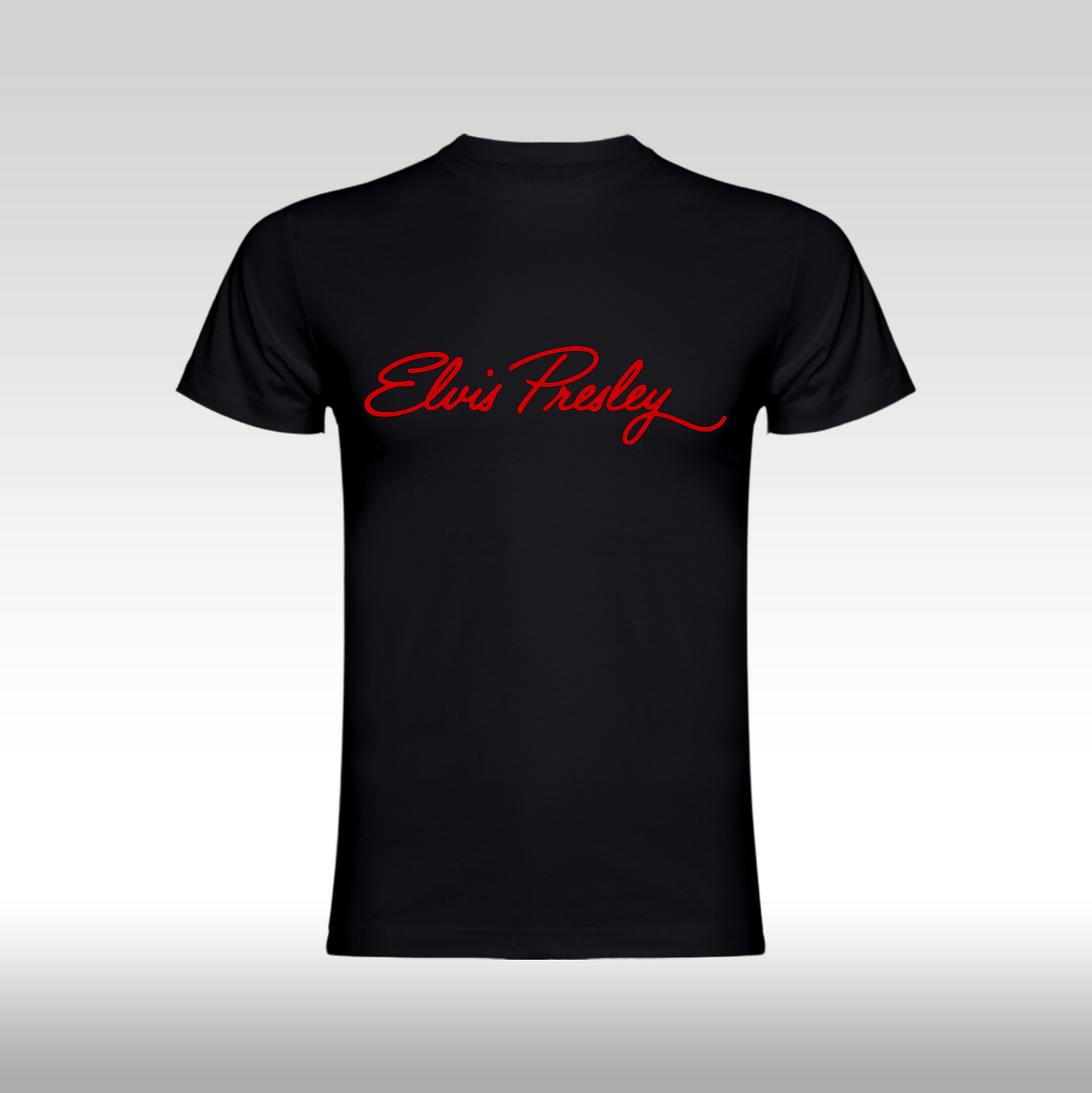 Tricou Negru personalizat bumbac  rock "Elvis Presley" streetwear
