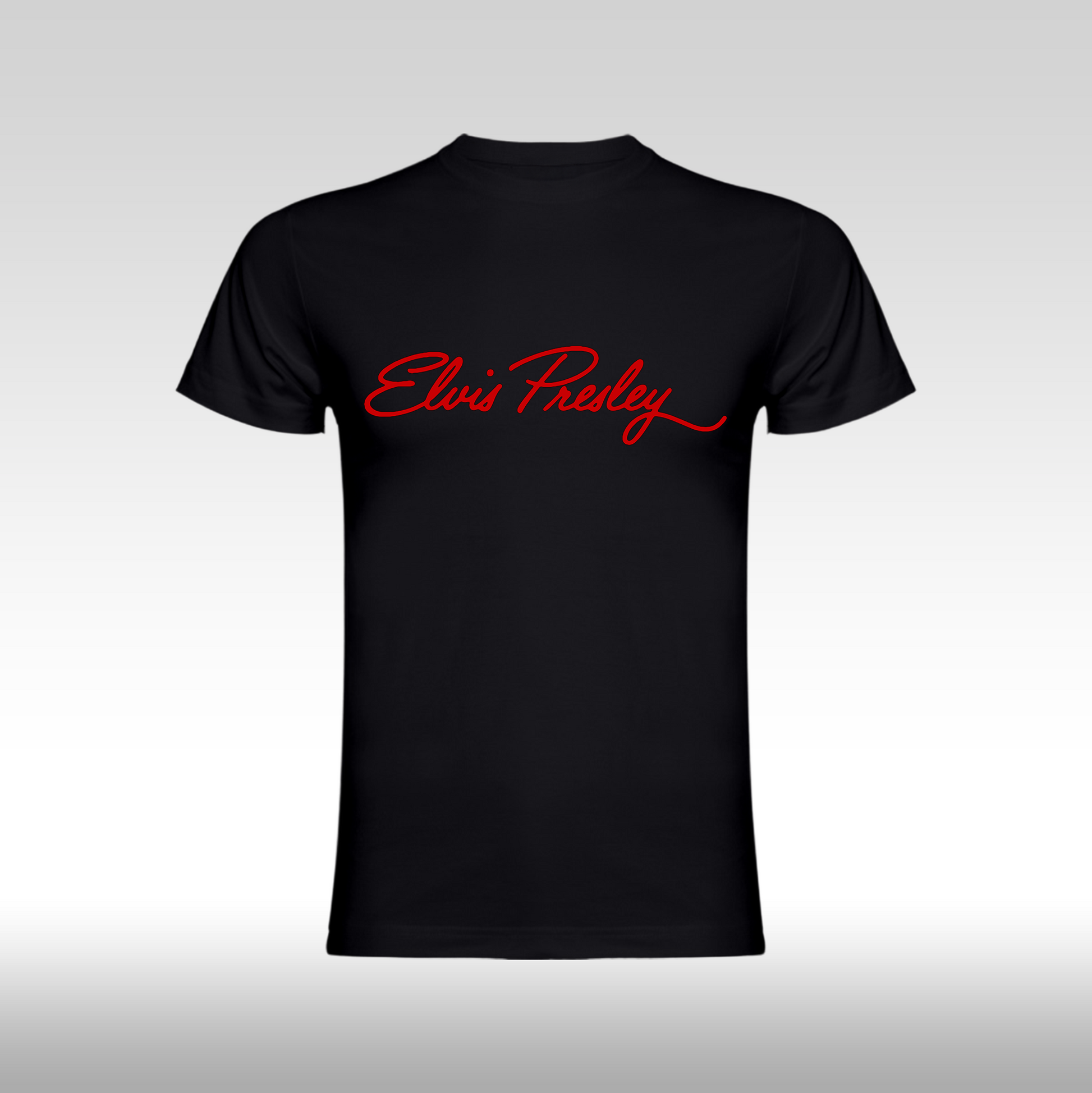 Tricou Negru personalizat bumbac  rock "Elvis Presley" streetwear
