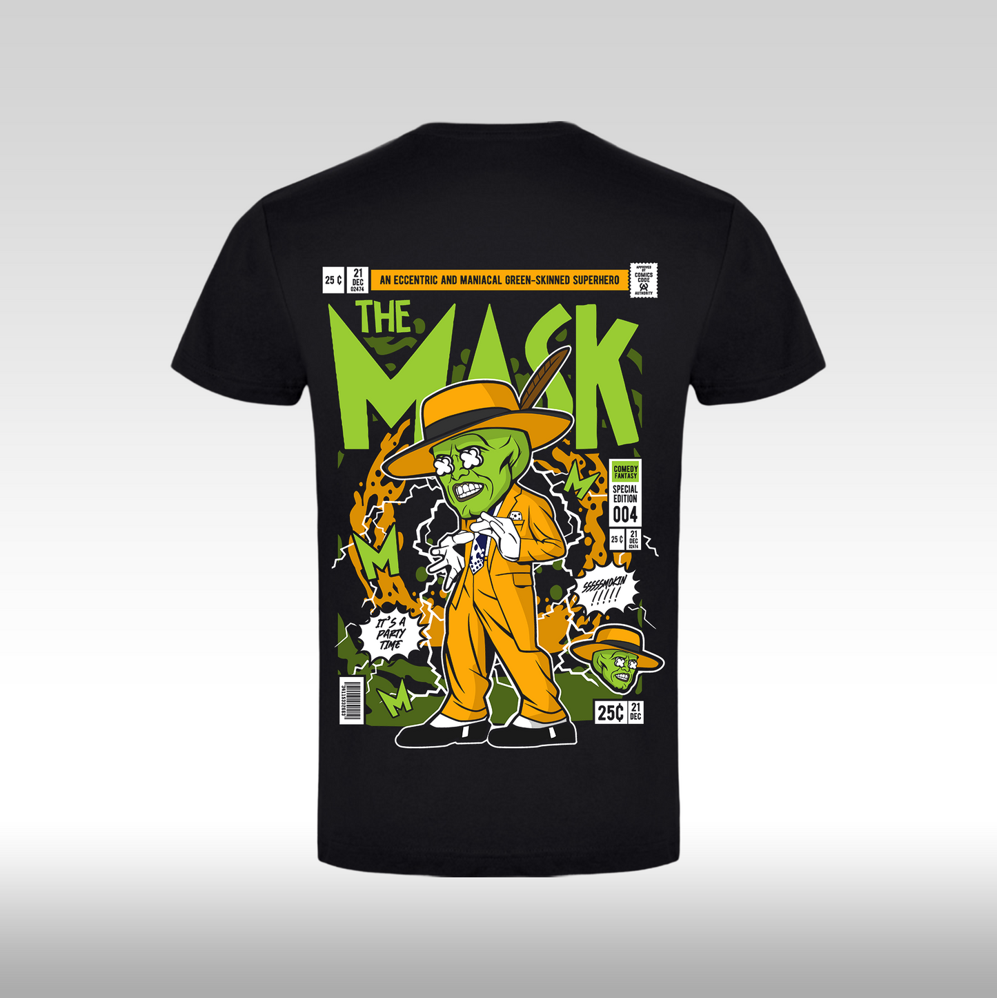 Tricou Negru personalizat bumbac spate masca "The Mask Funko" streetwear
