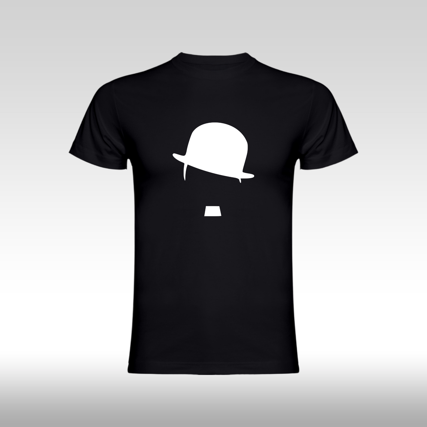 Tricou Negru personalizat bumbac  urban "Charlie Chaplin" streetwear