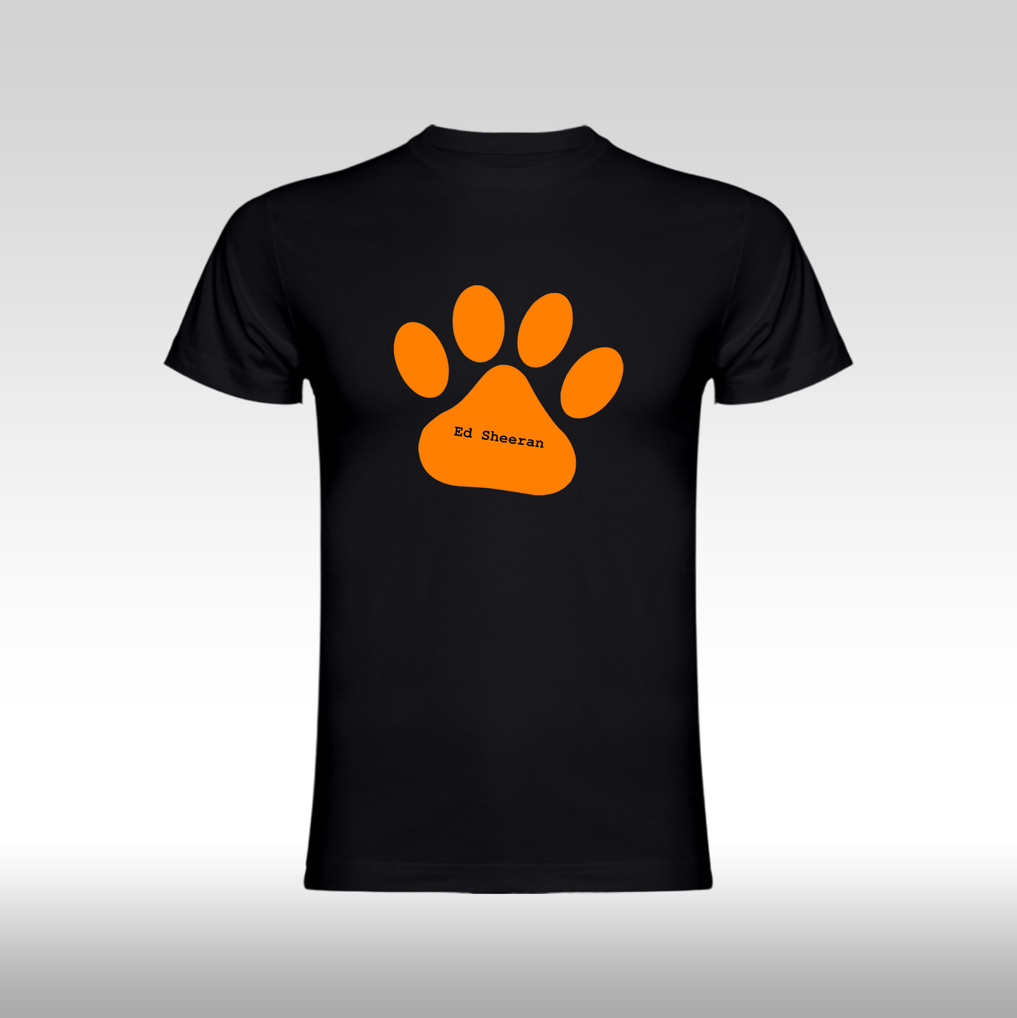 Tricou Negru personalizat bumbac fata urban "ED Sheeran" streetwear
