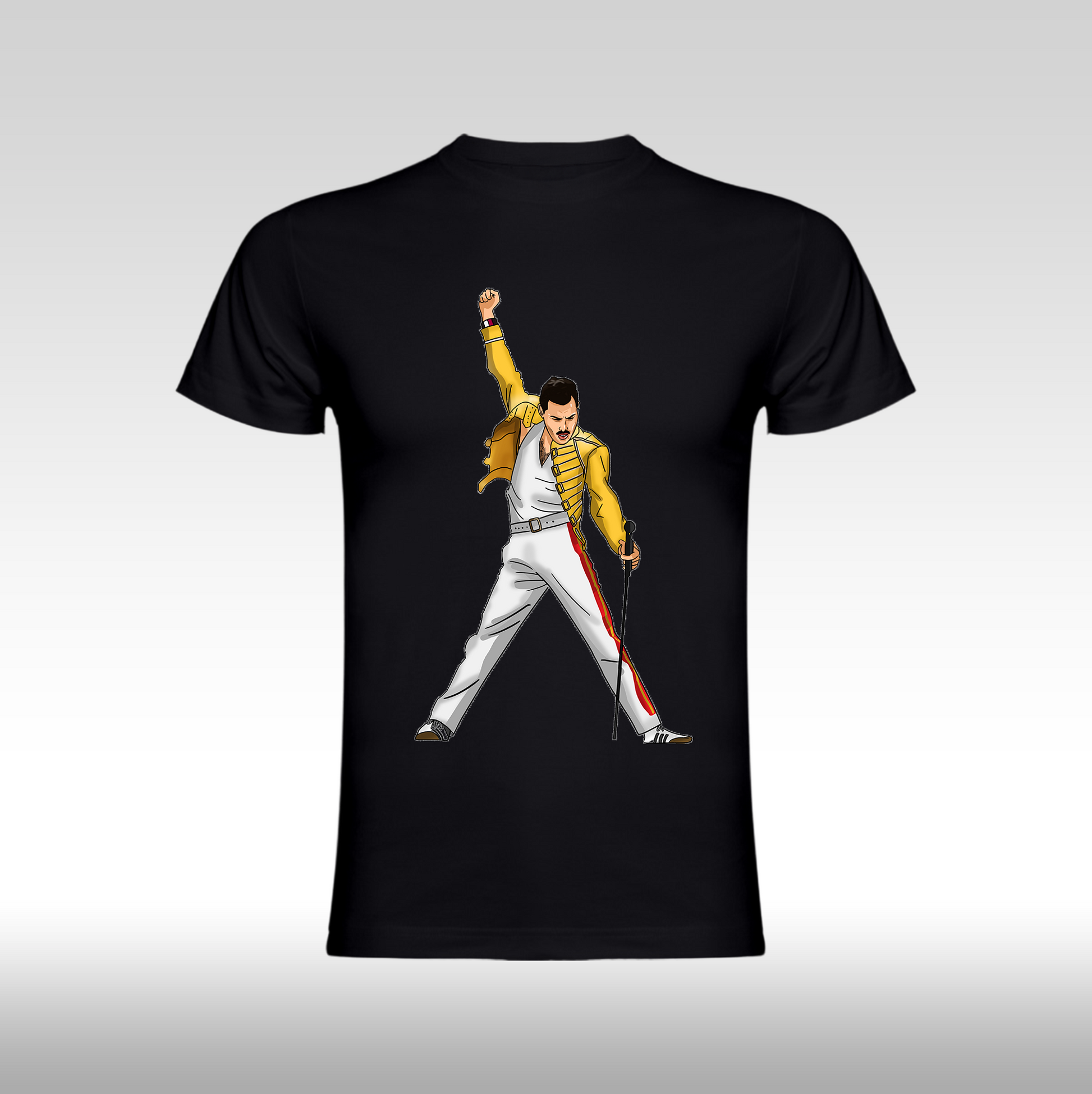 Tricou Negru personalizat bumbac urban "Rock You Queen" streetwear
