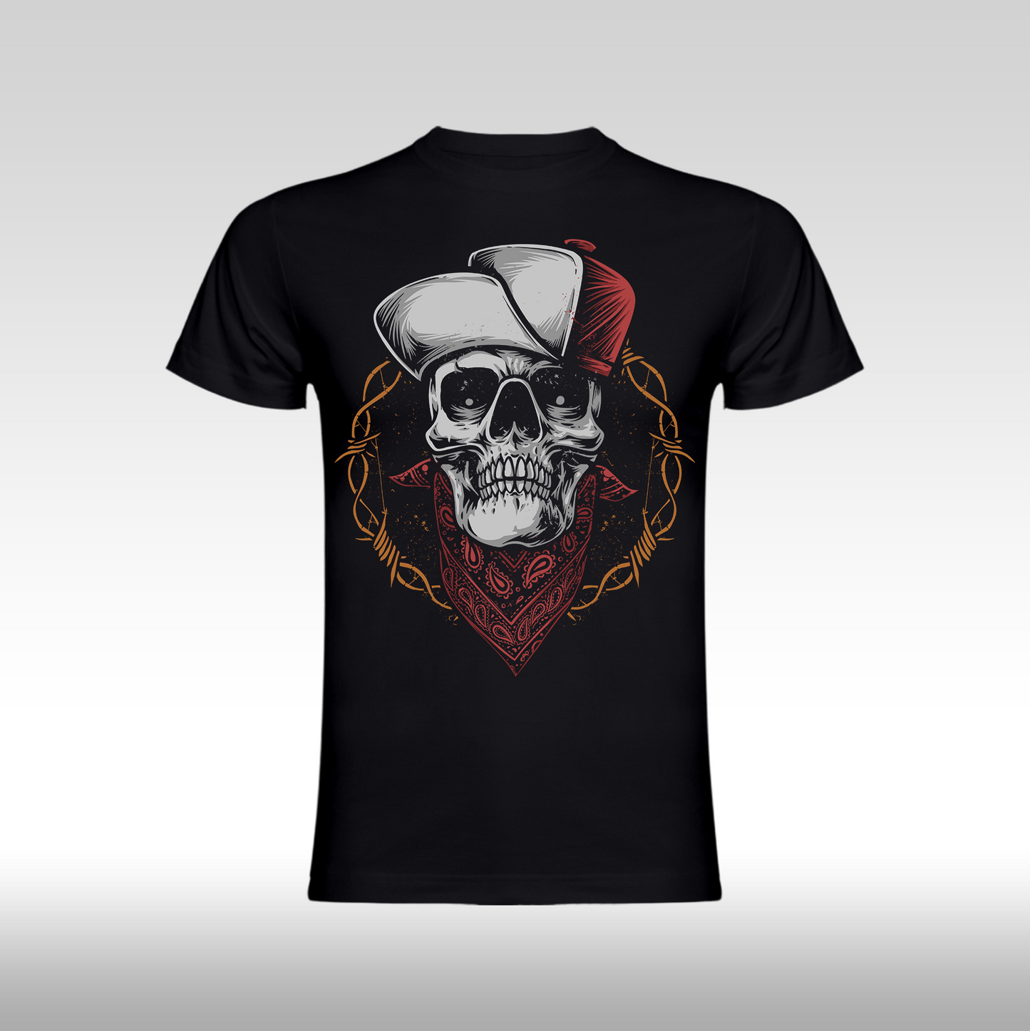Tricou Negru personalizat bumbac urban "Street Phantom" streetwear

