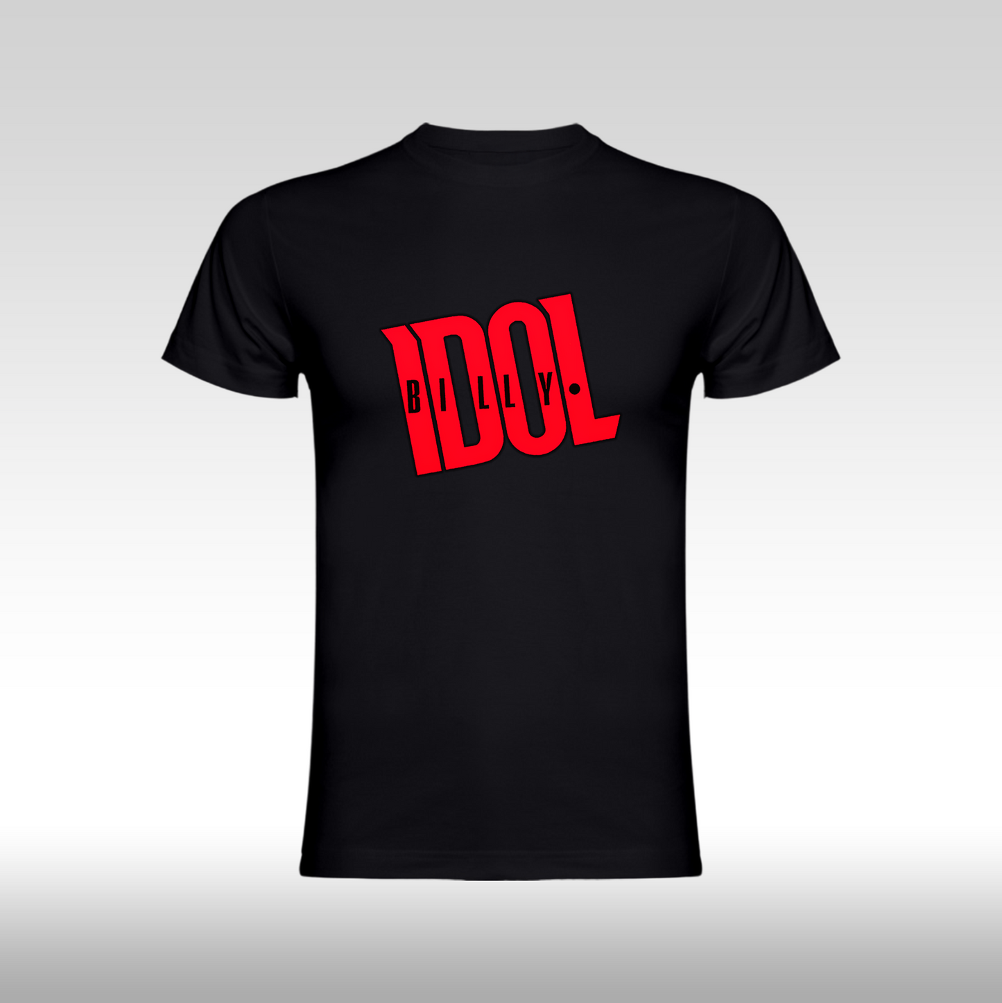 Tricou Negru personalizat bumbac rock "Billy Idol" streetwear
