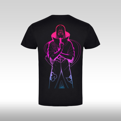 Tricou Negru personalizat bumbac Spate anime "Sasuke Black" streetwear
