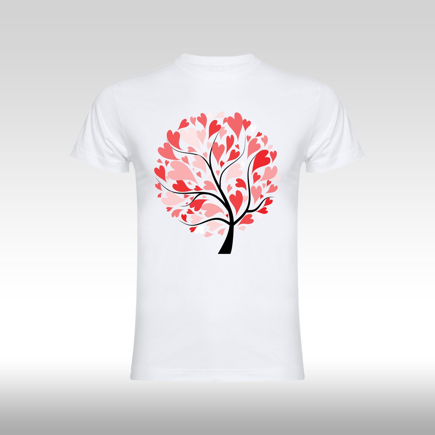 Tricou alb personalizat bumbac Fata Dama anime "Love Tree" streetwear
