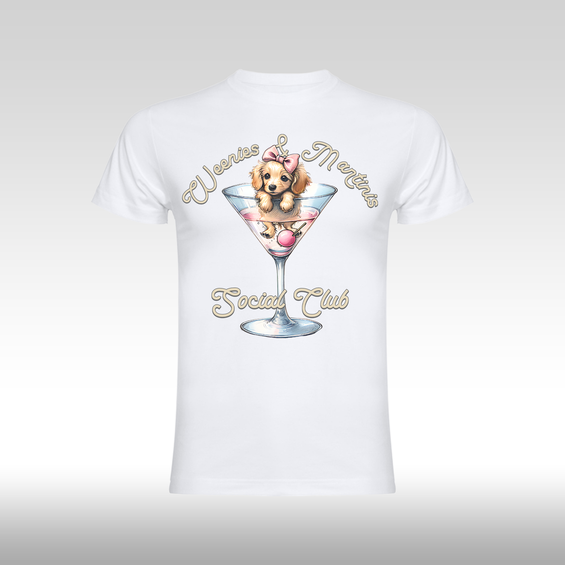 Tricou Negru personalizat bumbac Fata Dama catel cocktail "Weenies & Martinis Social Club" streetwear
