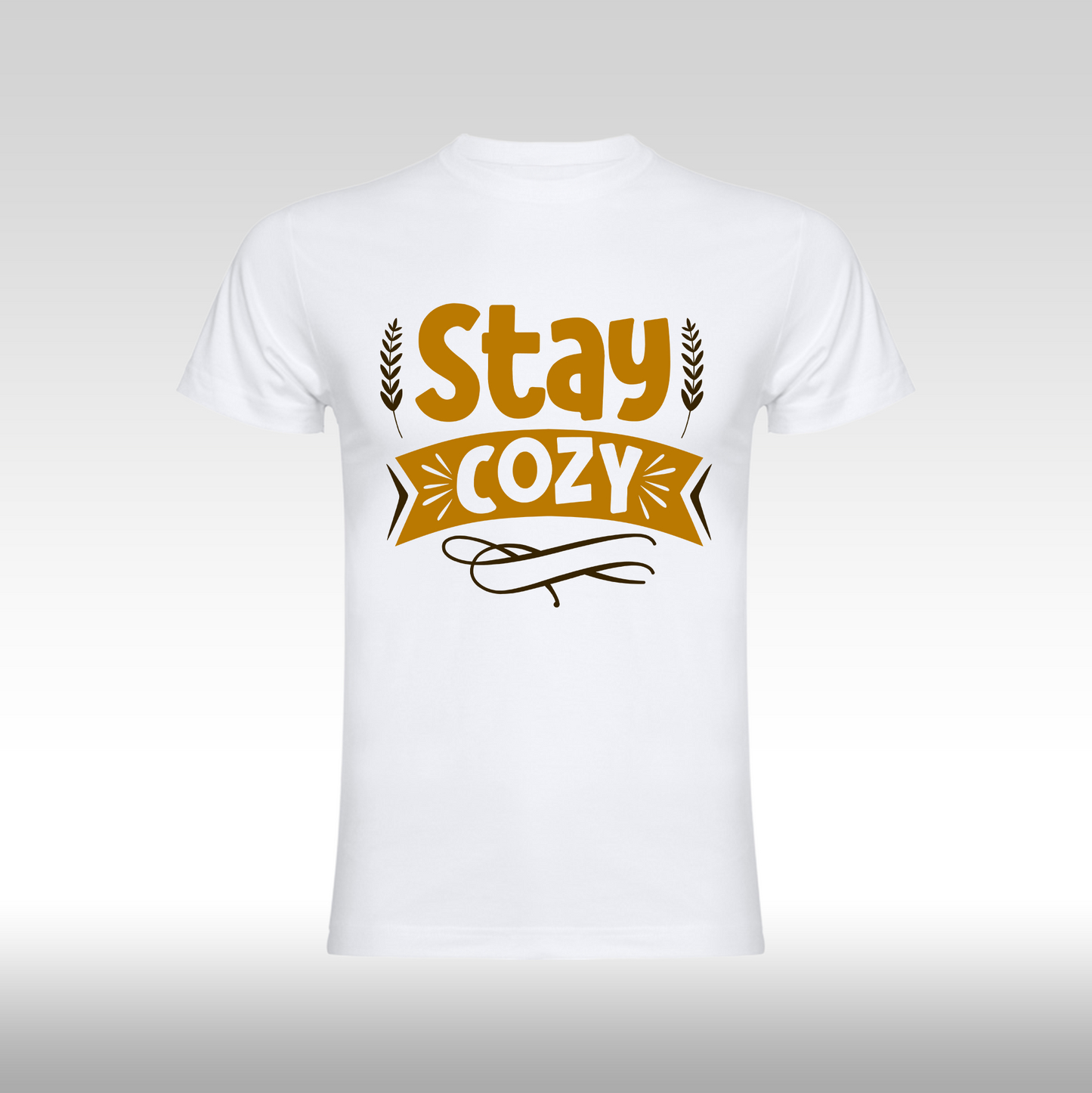 Tricou alb personalizat bumbac Fata Dama mesaj "Stay Cozy" streetwear
