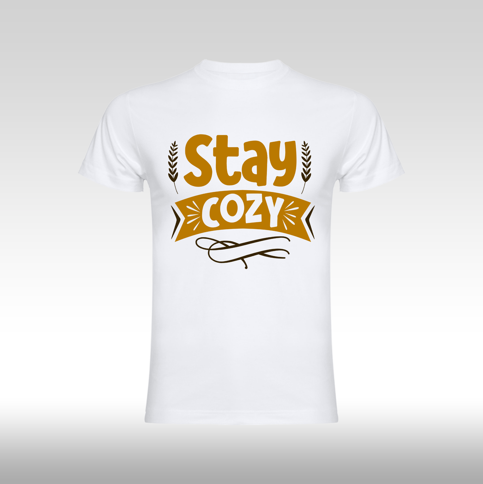 Tricou alb personalizat bumbac Fata Dama mesaj "Stay Cozy" streetwear
