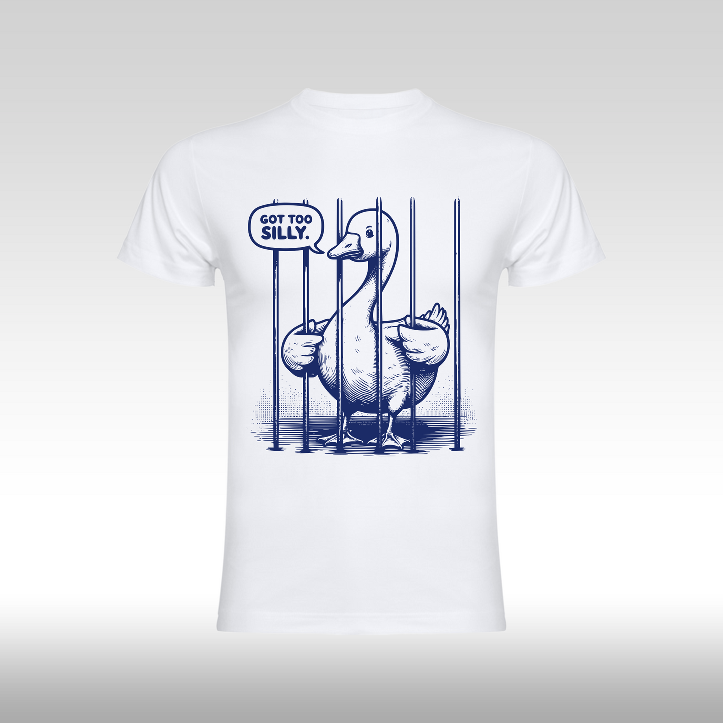 Tricou alb personalizat bumbac amuzant "Got too Silly" streetwear
