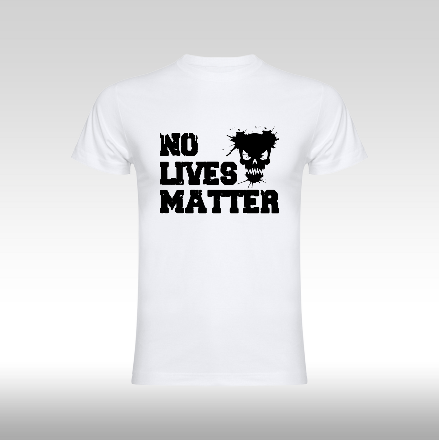 Tricou alb personalizat bumbac amuzant "No Lives Matter" streetwear
