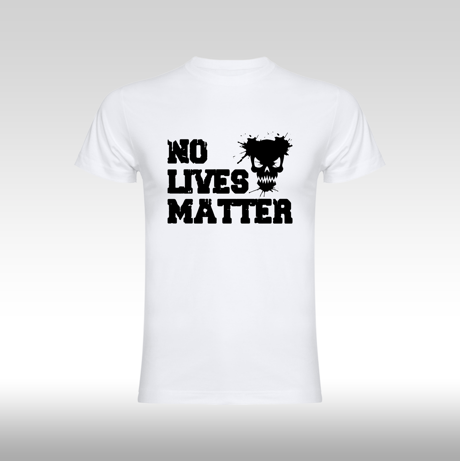 Tricou alb personalizat bumbac amuzant "No Lives Matter" streetwear
