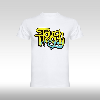 Tricou alb personalizat bumbac urban "Touch The Sky" streetwear
