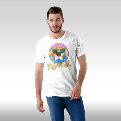 Tricou alb personalizat bumbac Fata Barbat urban "Radical" streetwear
